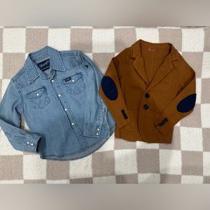 Boys Wrangler shirt and blazer in boys size 3-4, 4